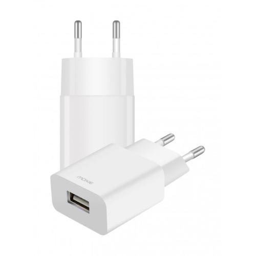 Chargeur - Adaptateur Alimentation Telephone Chargeur secteur 2.4A 1USB blanc - Moxie x6