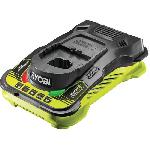 Chargeur ultra rapide lithium - RYOBI - RC18-150G - 18V - 5.0 A - Charge 1 batterie 5.0 Ah en 1h