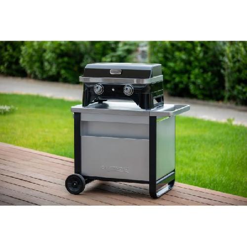 Chariot - Support Barbecue Plancha Chariot Deluxe CAMPINAGZ pour Plancha 2 Bruleurs - Blue Flame - Sorio - Master