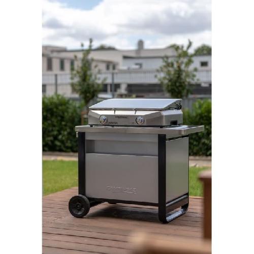 Chariot - Support Barbecue Plancha Chariot Deluxe CAMPINAGZ pour Plancha 2 Bruleurs - Blue Flame - Sorio - Master