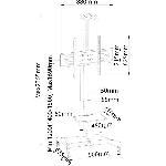 Fixation Tv - Support Tv - Support Mural Pour Tv Chariot mobile - INOTEK - Pro Prostand 42100 Visio - Pour écran de 42 a 100