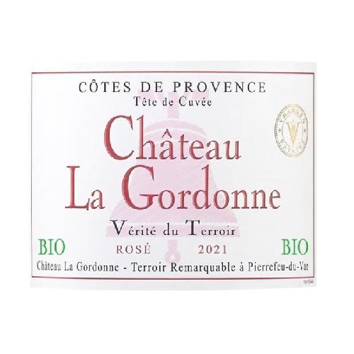 Vin Rose Château La Gordonne Vérité du Terroir  Côtes de Provence - Vin rosé de Provence - Bio