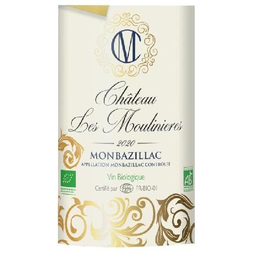 Vin Blanc Chateau Les Moulinieres 2020 Monbazillac - Vin blanc du Sud Ouest - Bio