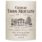 Vin Rouge Château Trois Moulins 2016 Haut-Médoc Cru Bourgeois - Vin rouge de Bordeaux