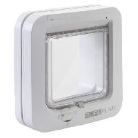 Chatiere - Trappe - Porte SUREFLAP Chatiere a puce électronique - Blanc - 142 mm x 120 mm (Mémorisation d'un maximum de 32 puces)