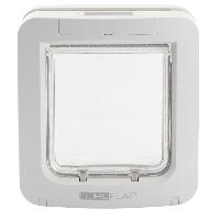 Chatiere - Trappe - Porte SUREFLAP Grande chatiere a puce électronique - Blanc -  178 mm x 170 mm (Mémorisation d'un maximum de 32 puces)