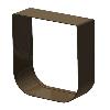 Chatiere - Trappe - Porte Tunnel d'extension - Ferplast - SWING 1 - Modulable - Couleur marron - Pour chatiere