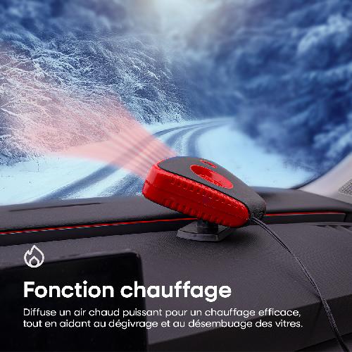Chauffage D'appoint Pour Vehicule Chauffage Degivrant- Ventilateur Avec Poignee Et Lumiere 12V Amio