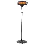 Chauffage Exterieur - Accessoire Chauffage électrique sur pied FAVEX Fano - 2000 W - 3 positions de chauffe - Noir