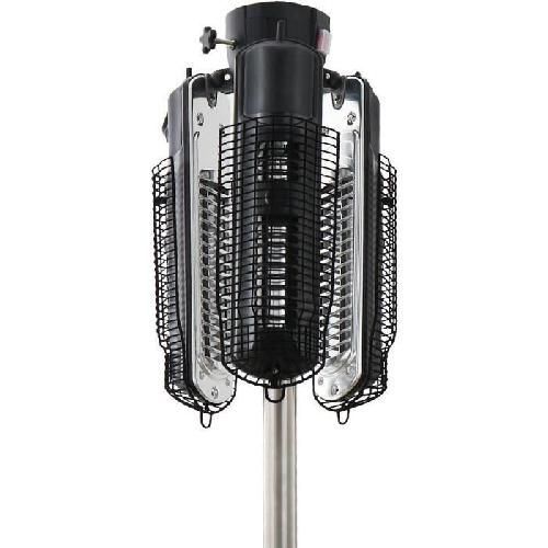 Chauffage Exterieur - Accessoire Chauffage Électrique TRIPTYQUE - 2000 W - 3 Tubes Halogene - Allumage Bouton ON-OFF - Noir