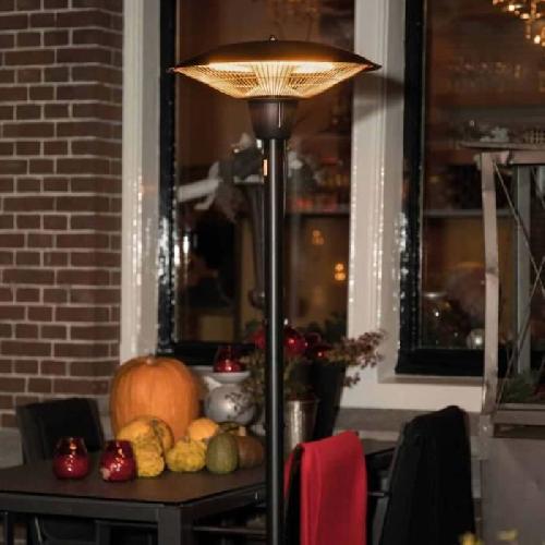 Chauffage Exterieur - Accessoire Chauffage exterieur electrique SUNRED Barcelona - Noir - 2 kW - Protection de securite contre basculement