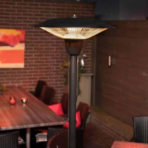 Chauffage Exterieur - Accessoire Chauffage exterieur electrique SUNRED Barcelona - Noir - 2 kW - Protection de securite contre basculement