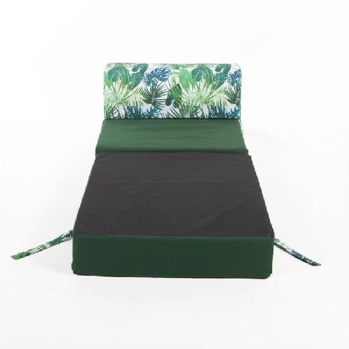 Chauffeuse 1 place - Tissu Vert Depp Jungle - L 58 x P 75 x H 45 cm