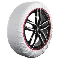 Chaussette neige textile - L Blanc Chaussette neige textile - L Blanc