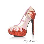 Accessoires Lingerie Chaussures Talons Inferno - Chair Rouge - Pointure 38