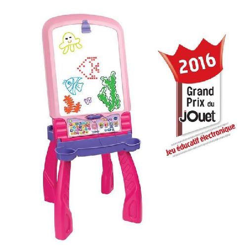 Table Activite - Jouet D'activite Chevalet Interactif 3 en 1 VTECH - Rose - Pour Fille - A partir de 3 ans