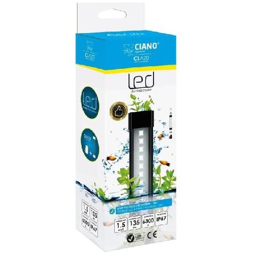 Aquarium CIANO CLA20 PLANTS rampe led 8W + transfo spéciale plantes pour aqua 60 et aqua 80 CIANO