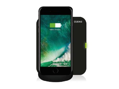 Chargeur - Adaptateur Alimentation Telephone Cique de recharge Zens et chargeur sans fil Qi compatible avec iPhone 7 - noir