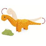 Circuit Miniature Circuit Dinosaure - Coffret Complet 12 pieces - Action de Jeu sans Pile - Dinosaure Inclus - Circuit de Train en Bois - BRIO World