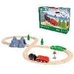 Circuit Locomotive a piles a vapeur - BRIO World - 36017 - Circuit en bois - Rouge