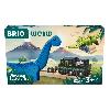 Circuit Miniature Brio Train a Piles Dinosaure - Train electrique - Dinosaure Inclus - pour circuit de train en bois - Des 3 Ans - Brio World - 36096