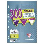 CLAIREFONTAINE - Copies doubles blanches - Perforees - 21 x 29.7 - 300 pages 5 x 5 - Papier P.E.F.C 90G