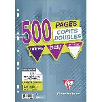 CLAIREFONTAINE - Copies doubles blanches perforees - 21 x 29.7 - 500 pages - 5x5 - Papier P.E.F.C 90G