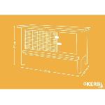 Clapier Clapier d'exterieur - KERBL - FRED - 100x45x62 cm - Bois - Abri securise pour rongeurs