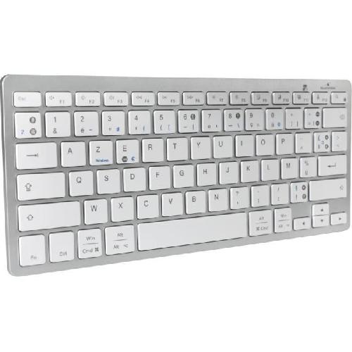 Clavier D'ordinateur Clavier Bluetooth Double Layout PC MAC - BLUESTORK - MINI MAC PC - Pour Mac et PC - Noir