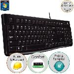 Clavier filaire - Logitech - K120 Business - AZERTY - Noir