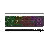 Clavier D'ordinateur Clavier filaire RGB - MOBILITY LAB - ML306858 - AZERTY - Touches rondes - Noir