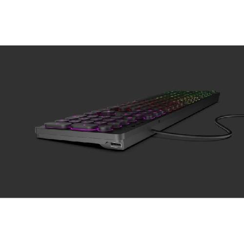 Clavier D'ordinateur Clavier filaire RGB - MOBILITY LAB - ML306858 - AZERTY - Touches rondes - Noir