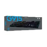 Clavier D'ordinateur Clavier gamer - Sans fil - Logitech G - G915 Lightspeed - Mécanique - GL CLICKY SWITCH - Rétroéclairé - AZERTY - Noir