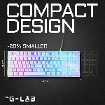 Clavier D'ordinateur Clavier Gamer - The G-Lab - KEYZ CAESIUM TKL - RGB - Filaire - 100% Personnalisable - Azerty - Noir