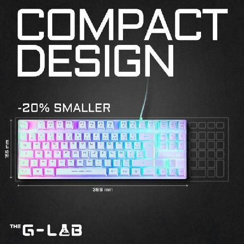 Clavier D'ordinateur Clavier Gamer - The G-Lab - KEYZ CAESIUM TKL - RGB - Filaire - 100% Personnalisable - Azerty - Noir