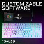 Clavier D'ordinateur Clavier Gamer - The G-Lab - KEYZ CAESIUM TKL - RGB - Filaire - 100% Personnalisable - Azerty - Noir