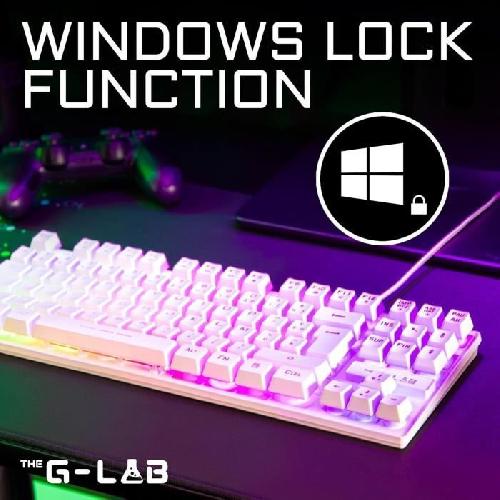 Clavier D'ordinateur Clavier Gamer - The G-Lab - KEYZ CAESIUM TKL - RGB - Filaire - 100% Personnalisable - Azerty - Noir