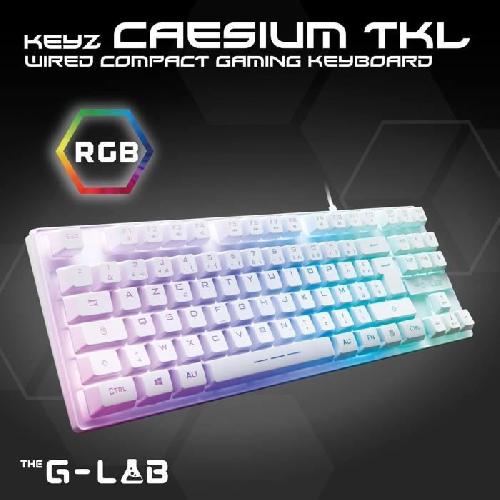 Clavier D'ordinateur Clavier Gamer - The G-Lab - KEYZ CAESIUM TKL - RGB - Filaire - 100% Personnalisable - Azerty - Noir