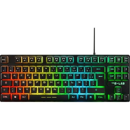 Clavier D'ordinateur Clavier Gamer - The G-Lab - KEYZ CAESIUM TKL - RGB - Filaire - Azerty - Noir