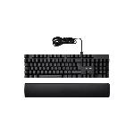 Clavier D'ordinateur Clavier Gamer - The G-Lab - KEYZ CARBON E - Mécanique (Switch Bleu) - Rainbow - Low Profile - Repose Poignet - Filaire - Noir