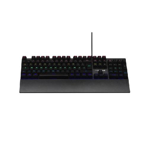 Clavier D'ordinateur Clavier Gamer - The G-Lab - KEYZ CARBON E - Mécanique (Switch Bleu) - Rainbow - Low Profile - Repose Poignet - Filaire - Noir