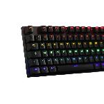 Clavier D'ordinateur Clavier Gamer - The G-Lab - KEYZ CARBON E - Mécanique (Switch Bleu) - Rainbow - Low Profile - Repose Poignet - Filaire - Noir