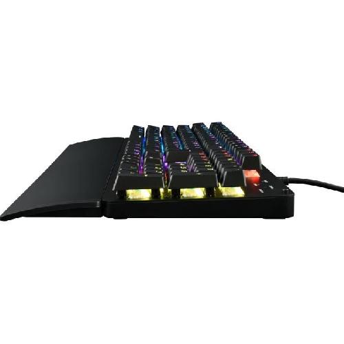 Clavier D'ordinateur Clavier Gamer - The G-Lab - KEYZ CARBON E - Mécanique (Switch Bleu) - Rainbow - Repose Poignet - Filaire - Azerty - Noir