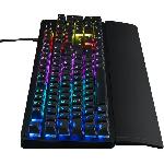 Clavier D'ordinateur Clavier Gamer - The G-Lab - KEYZ CARBON E - Mécanique (Switch Bleu) - Rainbow - Repose Poignet - Filaire - Azerty - Noir