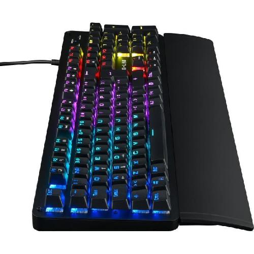 Clavier D'ordinateur Clavier Gamer - The G-Lab - KEYZ CARBON E - Mécanique (Switch Bleu) - Rainbow - Repose Poignet - Filaire - Azerty - Noir