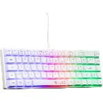 Clavier Gamer - The G-Lab - KEYZ HYDROGEN - 60% Format Compact - Rétroéclairé - Filaire - Blanc