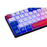 Clavier D'ordinateur Clavier Gamer - The G-Lab - KEYZ HYDROGEN - 60% Format Compact - Rétroéclairé - Filaire - Bleu/Blanc/Rouge