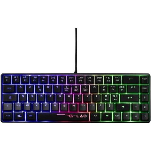 Clavier D'ordinateur Clavier Gamer - The G-Lab - KEYZ HYDROGEN - 60% Format Compact - Rétroéclairé - Filaire - Noir