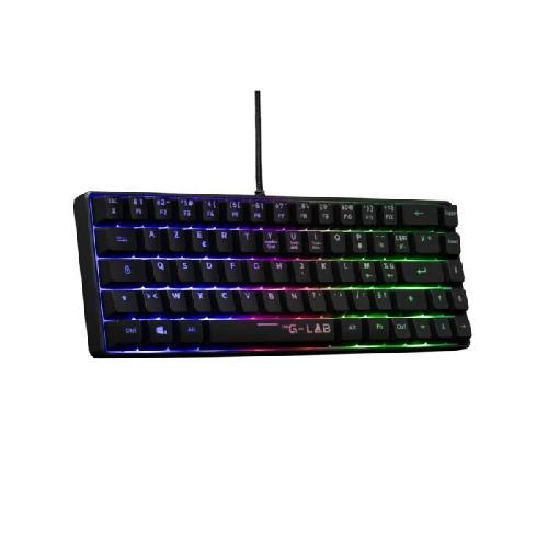 Clavier D'ordinateur Clavier Gamer - The G-Lab - KEYZ HYDROGEN - 60% Format Compact - Rétroéclairé - Filaire - Noir