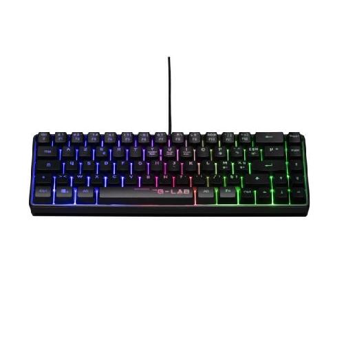 Clavier D'ordinateur Clavier Gamer - The G-Lab - KEYZ HYDROGEN - 60% Format Compact - Rétroéclairé - Filaire - Noir